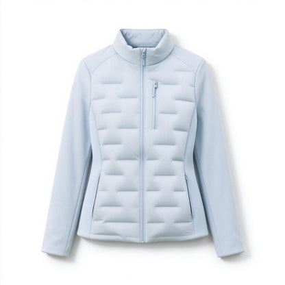 Slim women's down jacket, white duck down, lightweight and warm