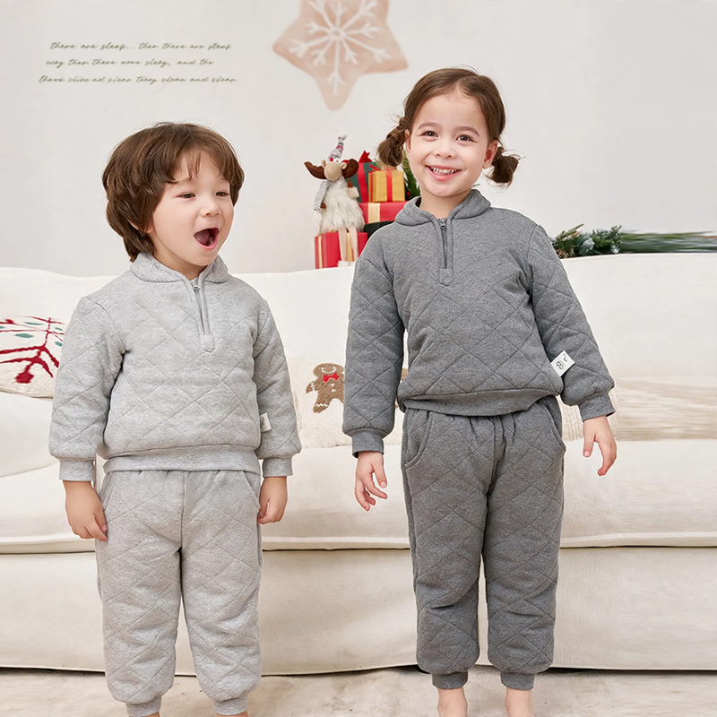 Padded children's home suit, warming, winter