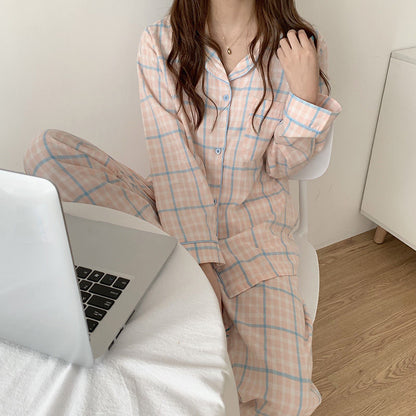 Women's Pajama Set, checked, long