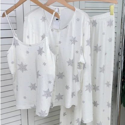 Christmas loungewear set with snowflake design