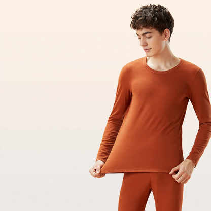 Thermal underwear set, Tencel mix, round neck