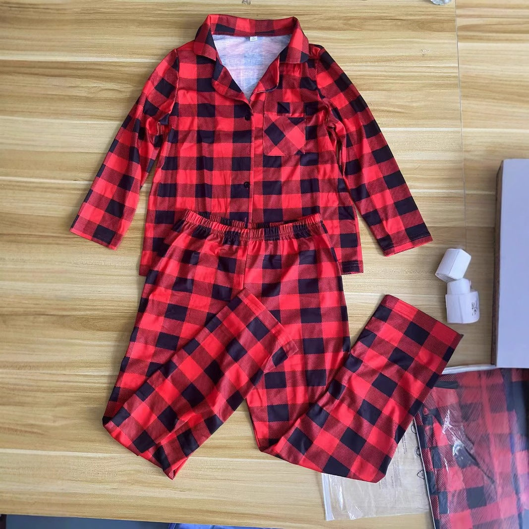 Christmas pajama set for the whole family, checkered