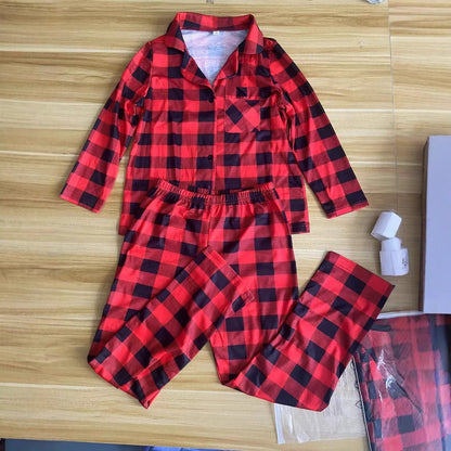 Christmas pajama set for the whole family, checkered