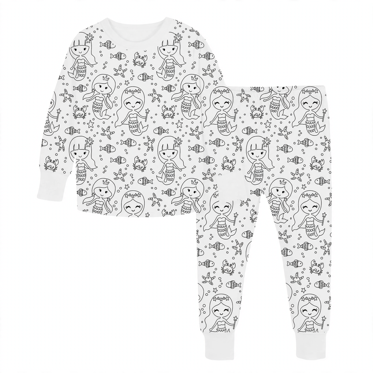 Kids Pajama Set, DIY Template Set, Cotton