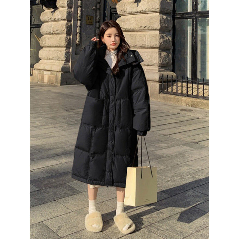 Mid-length, lined women's coat, knee-length