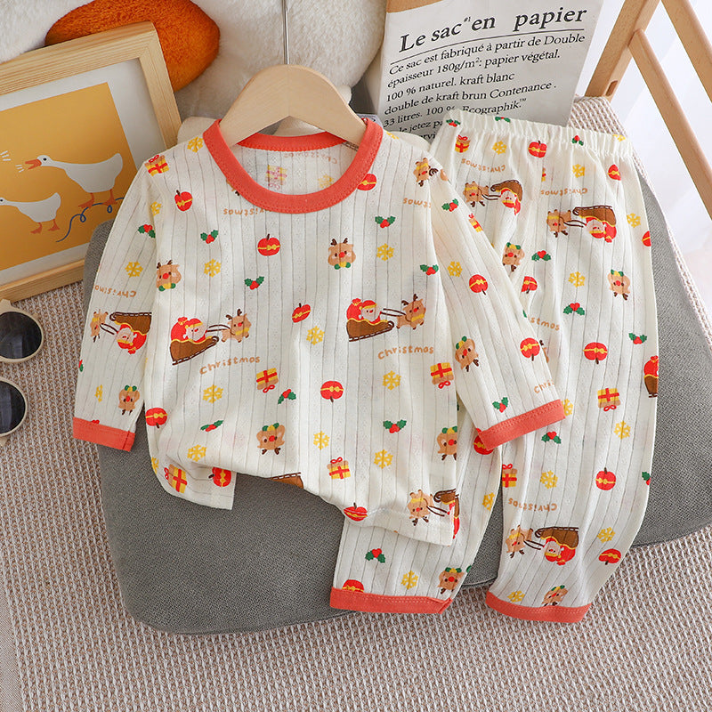 Lightweight children's house suit sets made of cotton