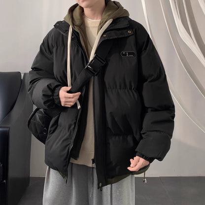 Men's winter jacket, hood, padded, loose fit