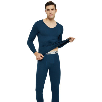 Men's Thermal Set, V-Neck, Brushed, Seamless