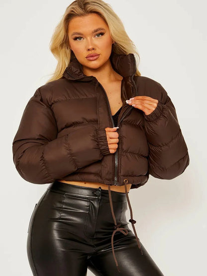 Padded women's quilted jacket in oversize look