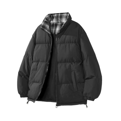 Men's quilted jacket with stand-up collar, padded