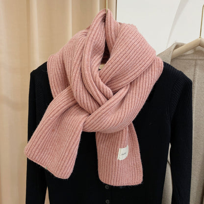Warmer knitted scarf for women, versatile and fashionable