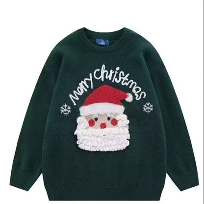 Christmas sweater for men, round neck, motif
