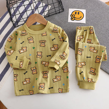 Children's Pajama Set made of Cotton with Jacquard Pattern