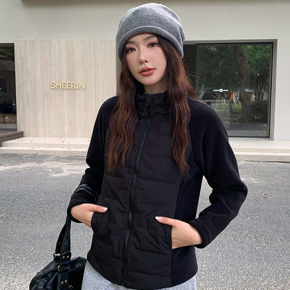 Sporty down jacket with graphene fleece lining