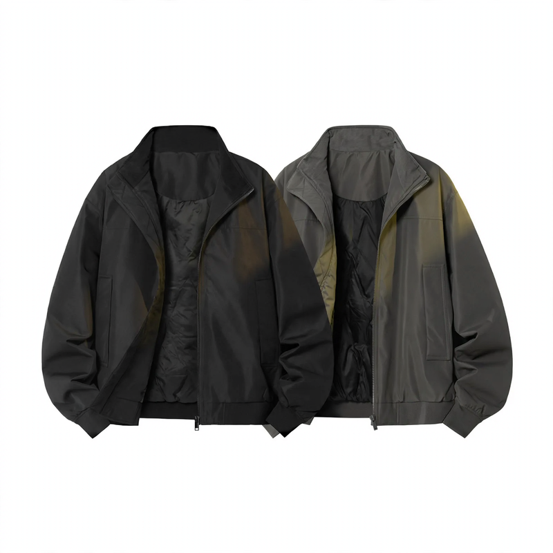 Padded men's bomber jacket made of down