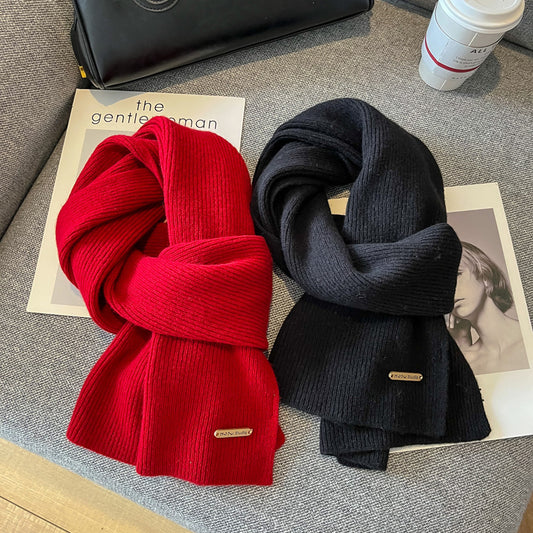 Cashmere wool scarf, knitted, 160x30cm