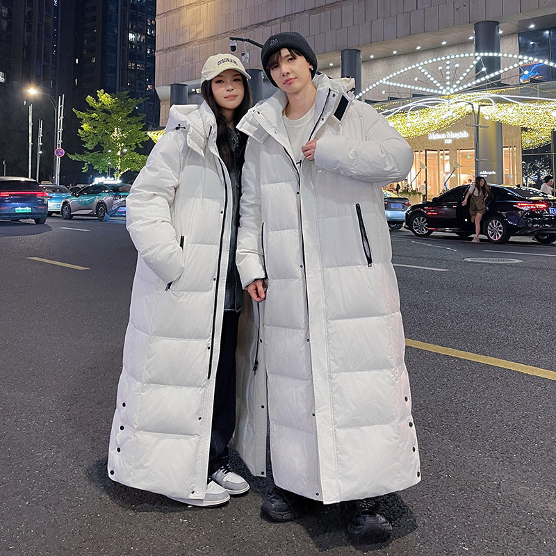 Long Unisex Down Coat, ankle-length