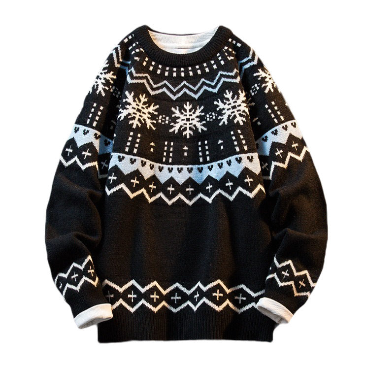Fair Isle Christmas sweater for men, plus sizes