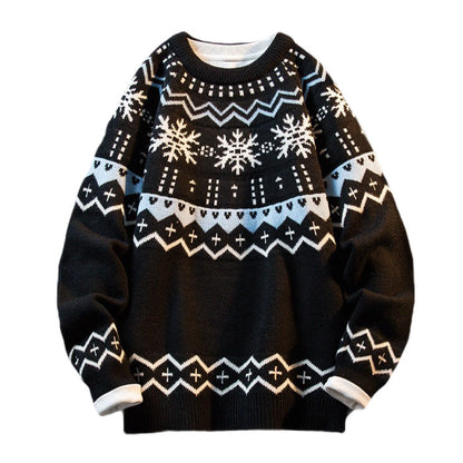 Fair Isle Christmas sweater for men, plus sizes