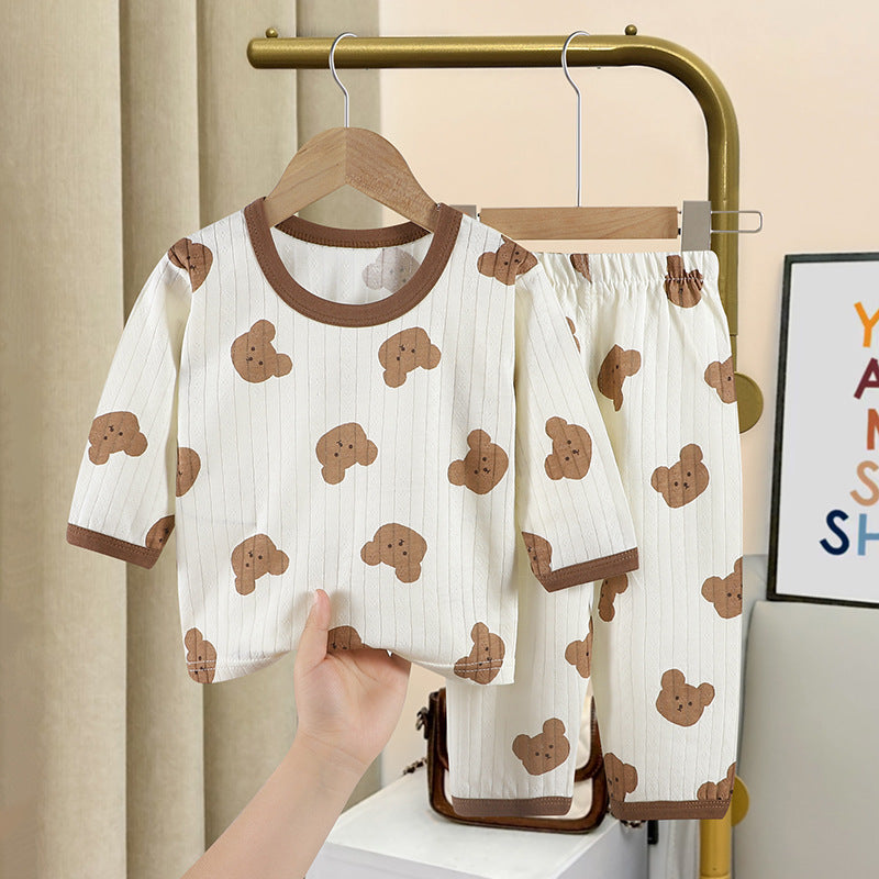 Light children's house suit sets made of cotton