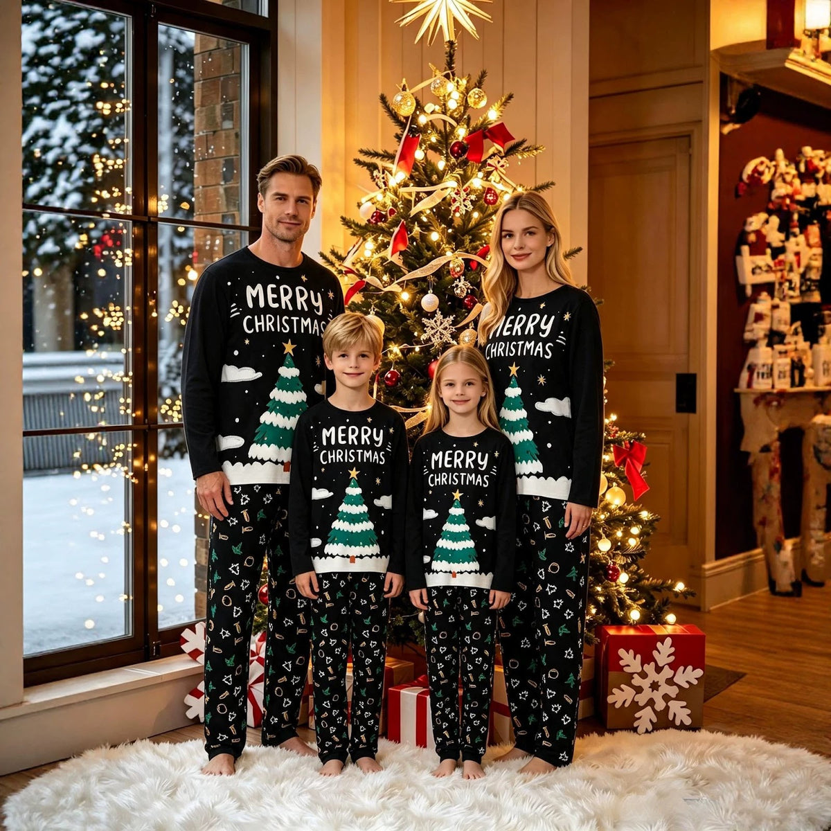 Family Pajama Set, 3D Print, Various Patterns