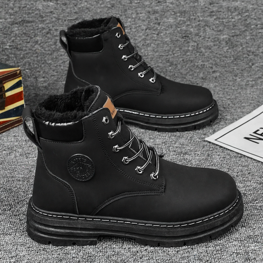 Men's boots, lined, ankle-high, winter