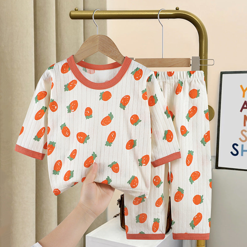 Lightweight children's house suit sets made of cotton