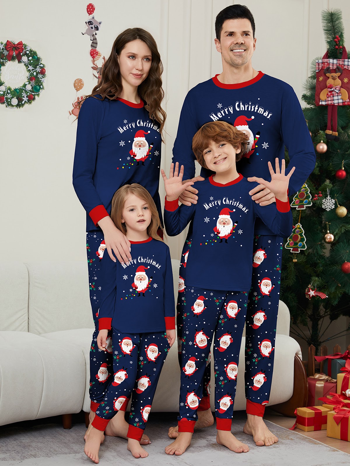 Family Pajama Set, Christmas-themed