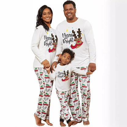Christmas Family Pajama Set with Print Design