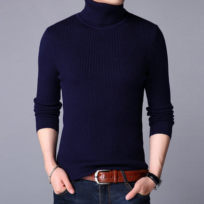Men's turtleneck sweater, fitted