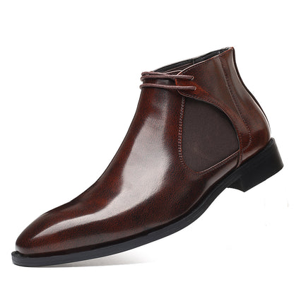 Chelsea boots, PU leather, non-slip, square toe