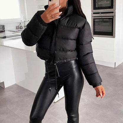 Padded women's quilted jacket in oversize look