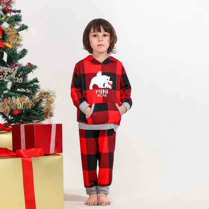 Christmas Pajama Set for the Family, Knit Look Print