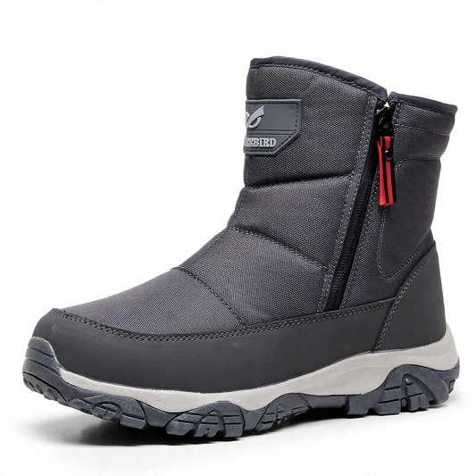 Padded men's winter boots, water-repellent