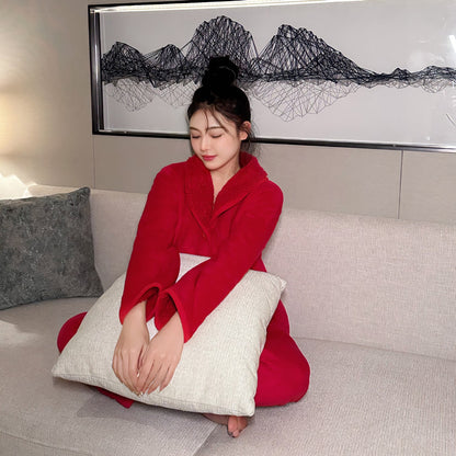 Women's Pajama Set made of flannel, warm and festive