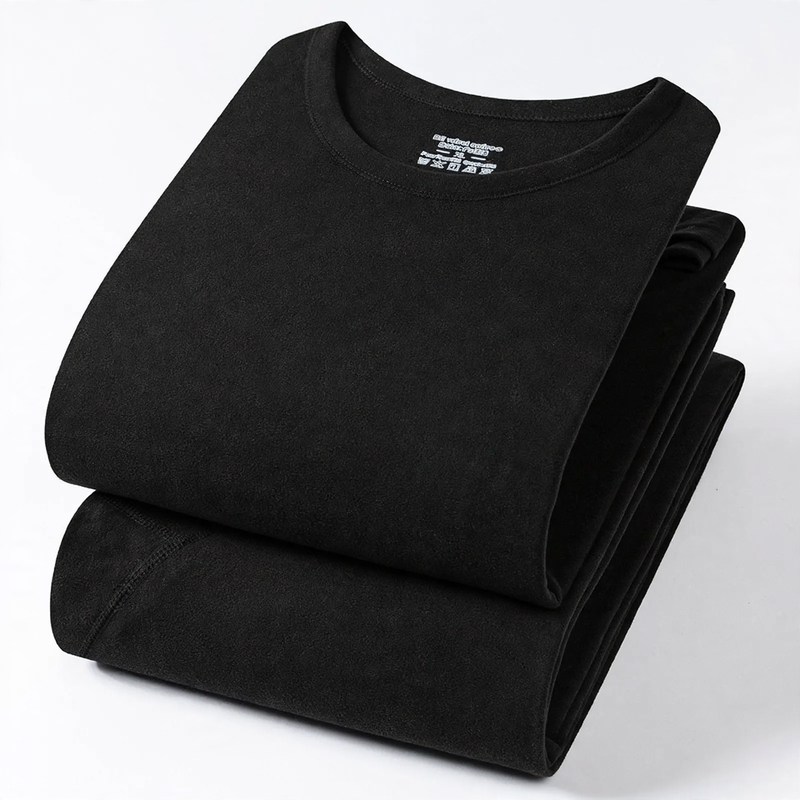 Men's Thermal Underwear Set, Lined, Round Neck