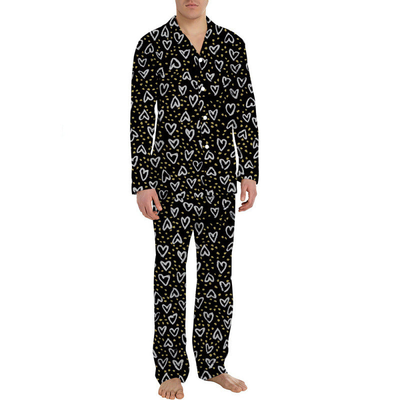 Men's Pajama Set, long-sleeved, festive