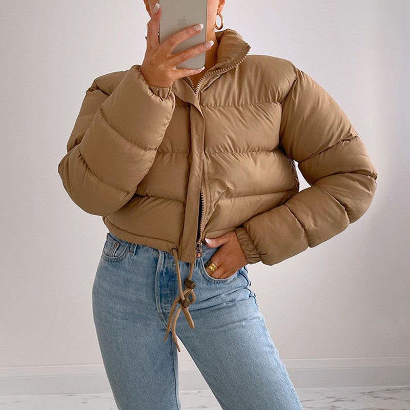 Quilted winter jacket in oversized style