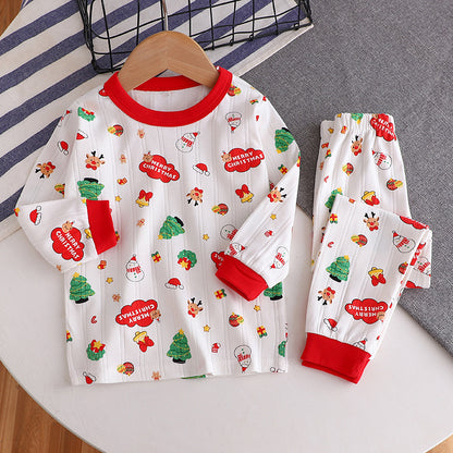 Kids' Pajama Set, Cotton, Jacquard Pattern