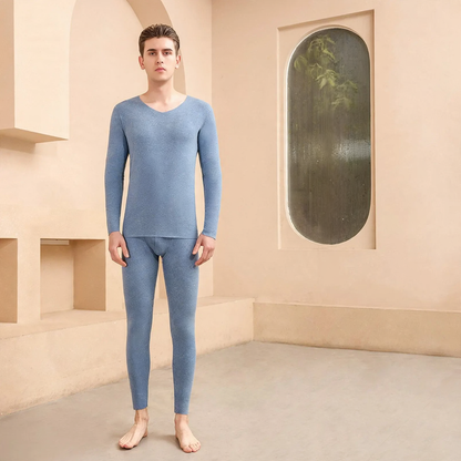 Elastic thermal underwear set with heating function