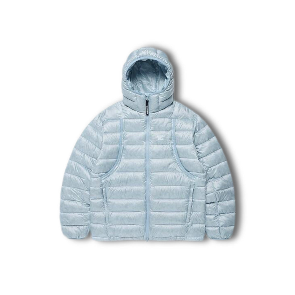 Light women's down jacket with hood