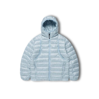 Light women's down jacket with hood