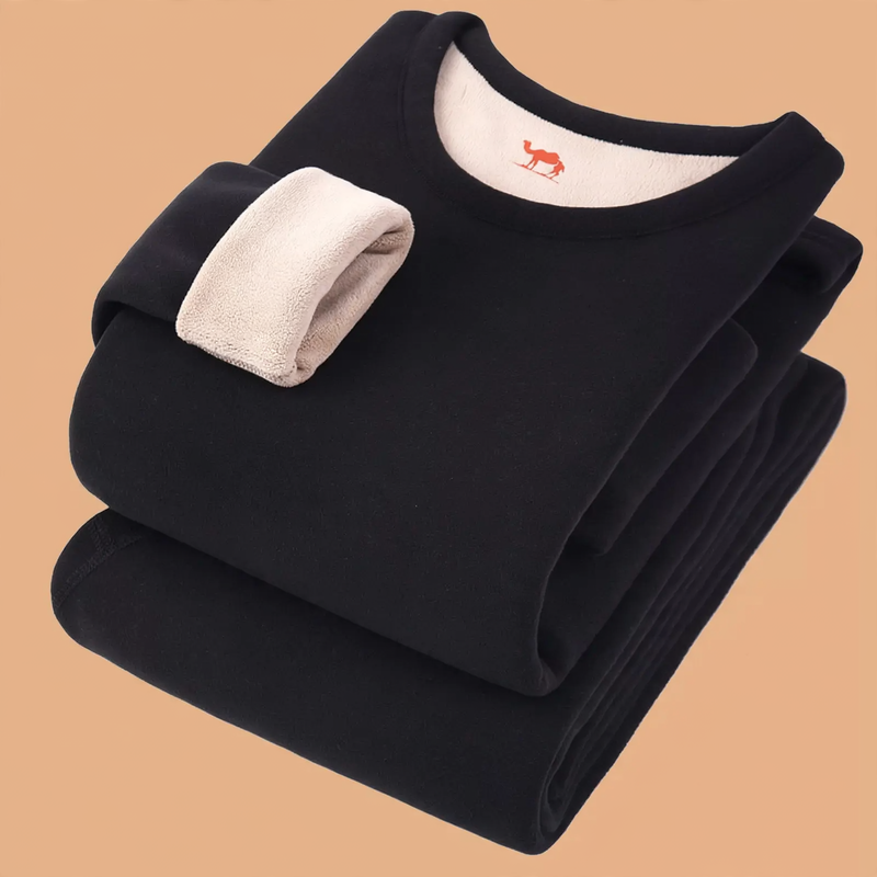 Men's Thermal Set, lined, Stand-up collar