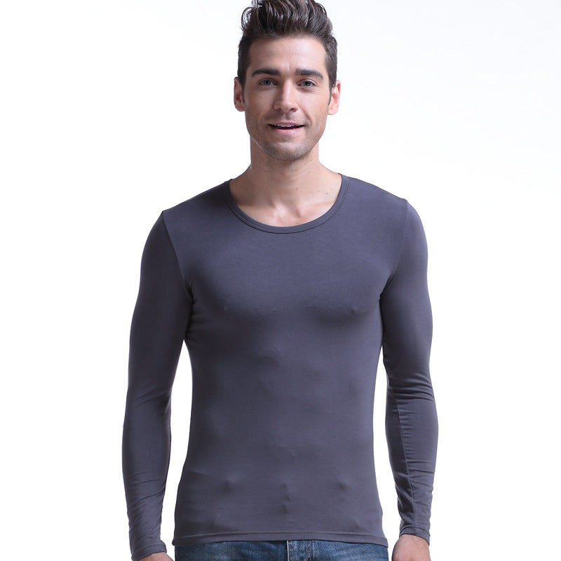 Men's thermal undershirt, V-neck, long-sleeved