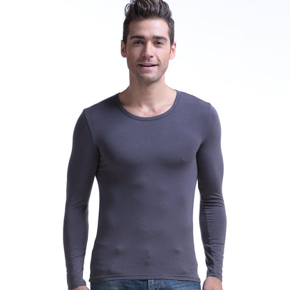 Men's thermal undershirt, V-neck, long-sleeved