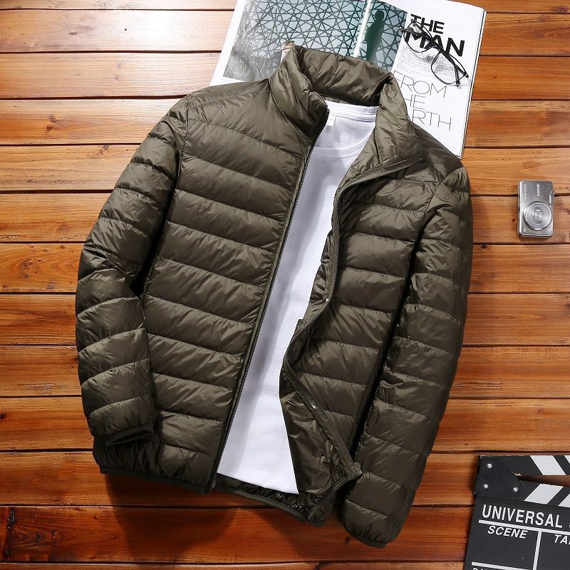 Light men's down jacket, short, various styles