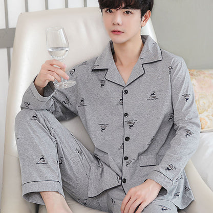 Men's Pajama Set, 100% Cotton, Long Sleeve, Plus Sizes