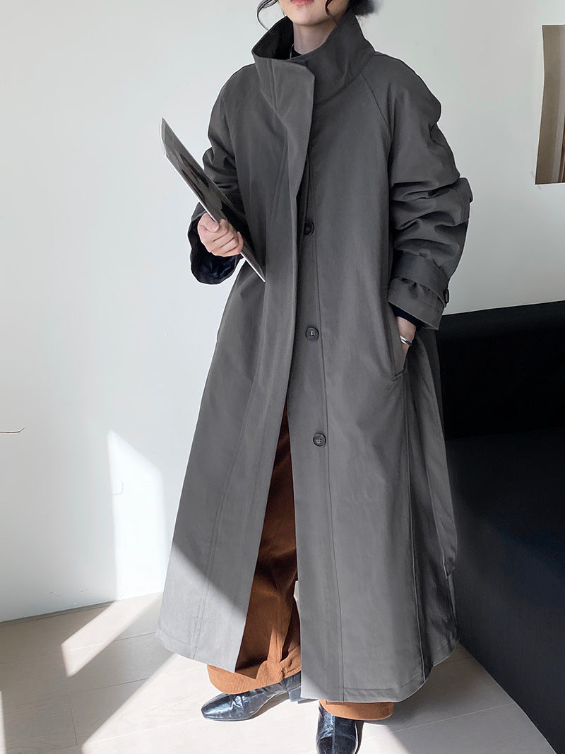 Women's trench coat with down inner lining