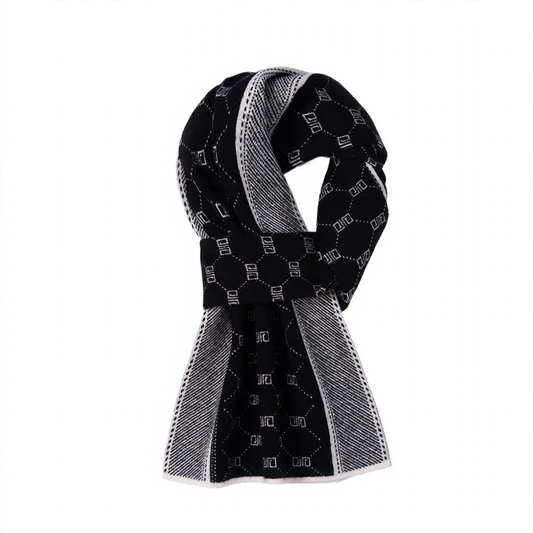 Classic striped cashmere scarf, 180x30cm