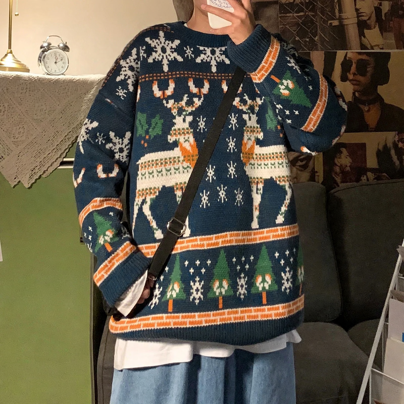 Unisex Christmas Sweater with Jacquard Pattern